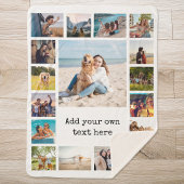 Couverture Sherpa Collage photo moderne simple 17