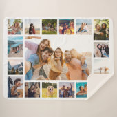 Couverture Sherpa Collage photo moderne simple 17 (Devant (Horizontal))