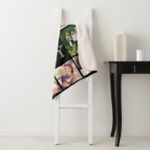 Couverture Sherpa Collage photo multiple famille noir personnalisé (En situation)