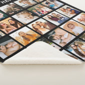 Couverture Sherpa Collage photo noir simple 25 photo personnalisée (3/4)