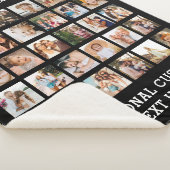 Couverture Sherpa Collage photo noir simple 30 photo personnalisée (3/4)