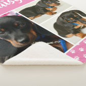 Couverture Sherpa Collage photo personnalisable Nom du chien animal (3/4)