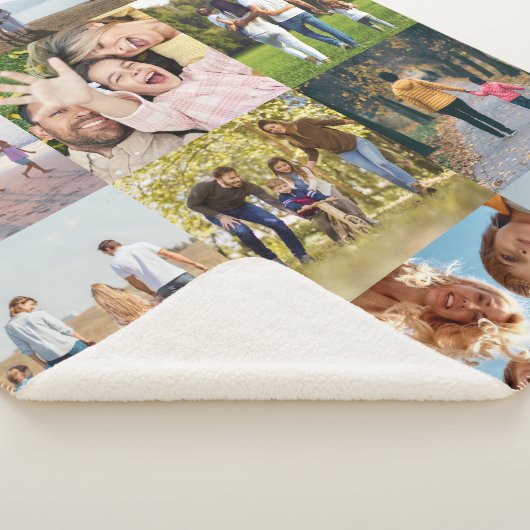 Couverture Sherpa Collage photo personnalisé 12 (3/4)