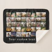 Couverture Sherpa Collage photo personnalisé 40 (Devant (Horizontal))