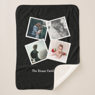 Couverture Sherpa Collage photo personnalisé 4 photo