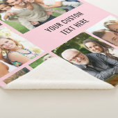 Couverture Sherpa Collage photo personnalisé 9 rose (3/4)