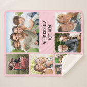 Couverture Sherpa Collage photo personnalisé 9 rose (Devant (Horizontal))