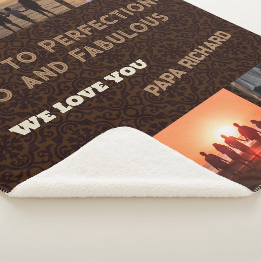 Couverture Sherpa Collage photo personnalisé Cadeaux d'anniversaire (3/4)