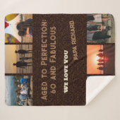 Couverture Sherpa Collage photo personnalisé Cadeaux d'anniversaire (Devant (Horizontal))