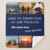 Couverture Sherpa Collage photo personnalisé Cadeaux d'anniversaire  (Devant)