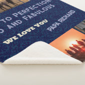 Couverture Sherpa Collage photo personnalisé Cadeaux d'anniversaire  (3/4)