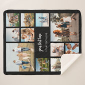 Couverture Sherpa Collage photo personnalisé moderne (Devant (Horizontal))