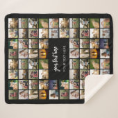 Couverture Sherpa Collage photo personnalisé moderne (Devant (Horizontal))