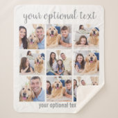 Couverture Sherpa Collage photo personnalisé moderne 9 (Devant)