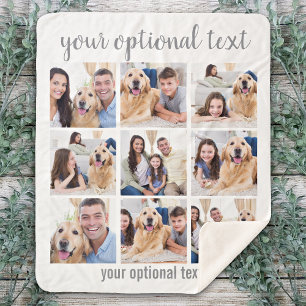 Couverture Sherpa Collage photo personnalisé moderne 9