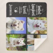 Couverture Sherpa Collage photo personnalisé Pet Memorial (Devant)