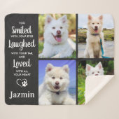 Couverture Sherpa Collage photo personnalisé Pet Memorial (Devant (Horizontal))