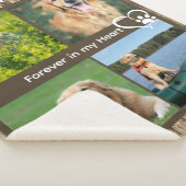 Couverture Sherpa Collage photo personnalisé Rustic Pet Memorial (3/4)