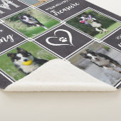 Couverture Sherpa Collage photo Pet Memorial Grey (3/4)