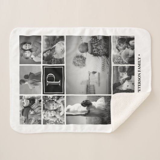 Couverture Sherpa Collage photo Sherpa Blanket (Devant (Horizontal))