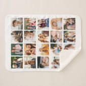 Couverture Sherpa Collage photo simple 20 photo personnalisée (Devant (Horizontal))