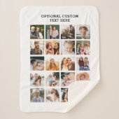 Couverture Sherpa Collage photo simple 20 photo personnalisée (Devant)