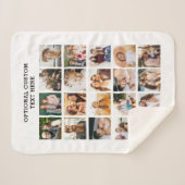 Couverture Sherpa Collage photo simple 20 photo personnalisée (Devant (Horizontal))