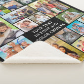Couverture Sherpa Collage photo simple 21 Couleur personnalisée (3/4)
