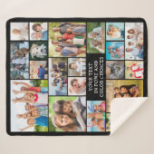 Couverture Sherpa Collage photo simple 21 Couleur personnalisée (Devant (Horizontal))