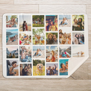 Couverture Sherpa Collage photo simple 24