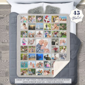 Couverture Sherpa Collage photo simple 45 Couleur personnalisée