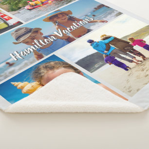 Couverture Sherpa Collage photo simple 5 personnalisé