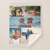 Couverture Sherpa Collage photo simple 5 personnalisé (Devant)