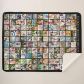 Couverture Sherpa Collage photo simple de 130 Carrés personnalisé (Devant (Horizontal))