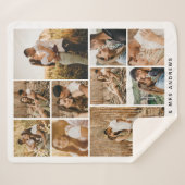 Couverture Sherpa Collage photo simple et moderne (Devant (Horizontal))