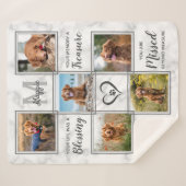 Couverture Sherpa Collage photo unique Pet Memorial (Devant (Horizontal))