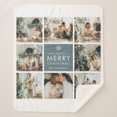 Couverture Sherpa Collage Photos de vacances | Joyeux Noël | Cadeau (Devant)