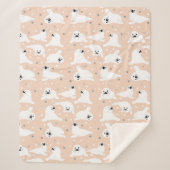 Couverture Sherpa Collection d'animaux de l'Arctique - Phoques (Devant)