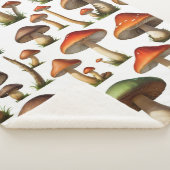 Couverture Sherpa Collection de champignons Design Motif (3/4)