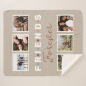 Couverture Sherpa Collection photo moderne Beige Friends Forever (Devant (Horizontal))
