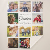 Couverture Sherpa Collection photo moderne chic Grand-mère Famille K (Devant)