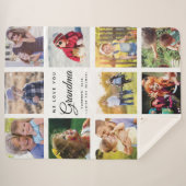Couverture Sherpa Collection photo moderne chic Grand-mère Famille K (Devant (Horizontal))