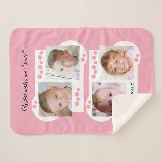 Couverture Sherpa Coller ajouter vos propres photos personnalisées r (Devant (Horizontal))