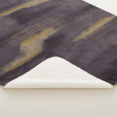 Couverture Sherpa Colles douces Abstraites Plum profond & Or (3/4)