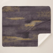 Couverture Sherpa Colles douces Abstraites Plum profond & Or (Devant (Horizontal))