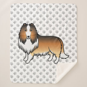 Couverture Sherpa Colley Rough Sable Chien de Dessin Animé Mignon &