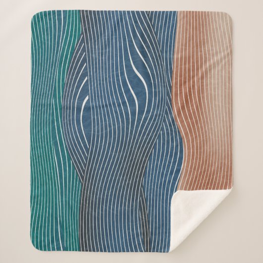 Couverture Sherpa Collines naturelles : motif sans soudure. (Devant)