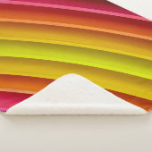 Couverture Sherpa Colonne arc-en-ciel violette, rouge et jaune (3/4)