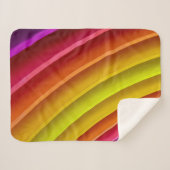 Couverture Sherpa Colonne arc-en-ciel violette, rouge et jaune (Devant (Horizontal))