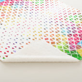 Couverture Sherpa Coloré avec un motif géométrique (3/4)